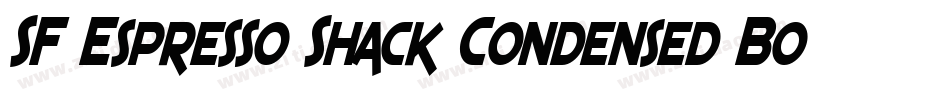 SF Espresso Shack Condensed Bold字体转换